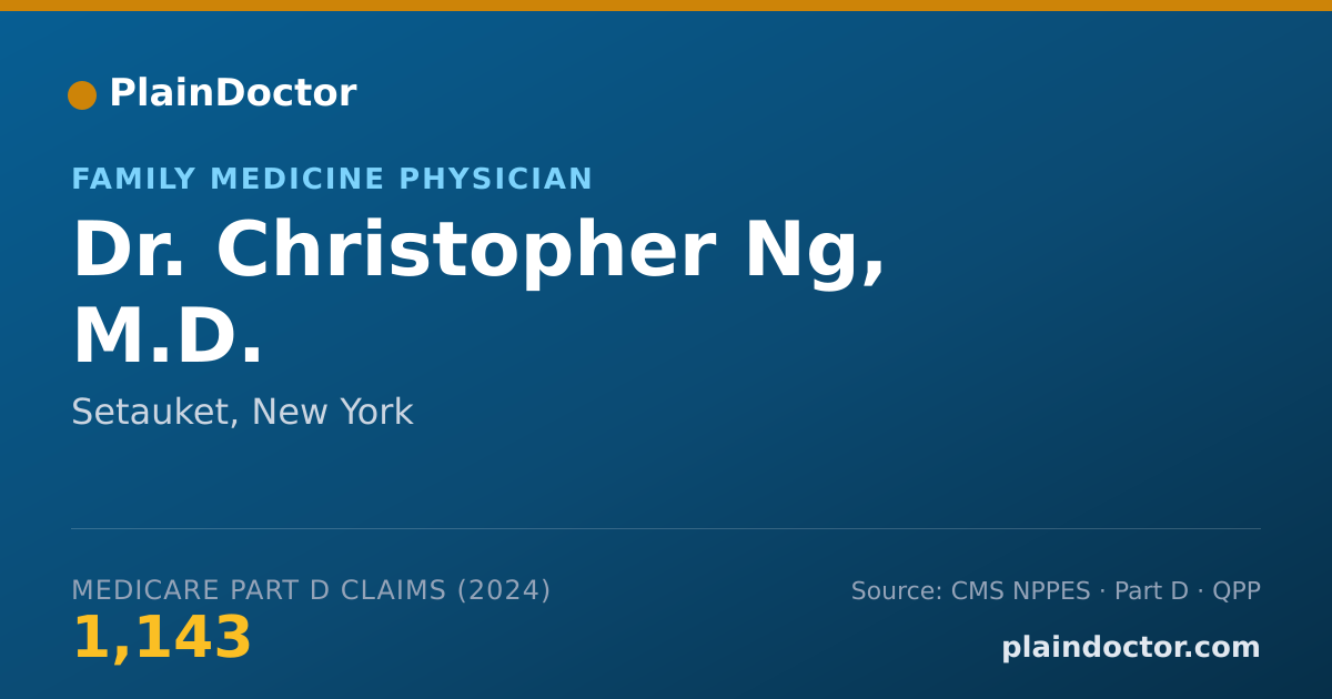 Shareable card for Christopher Ng, M.D. - Family Medicine Physician, Setauket, NY