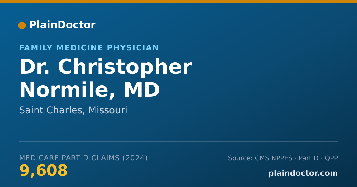 Shareable card for Christopher Normile, MD - Family Medicine Physician, Saint Charles, MO