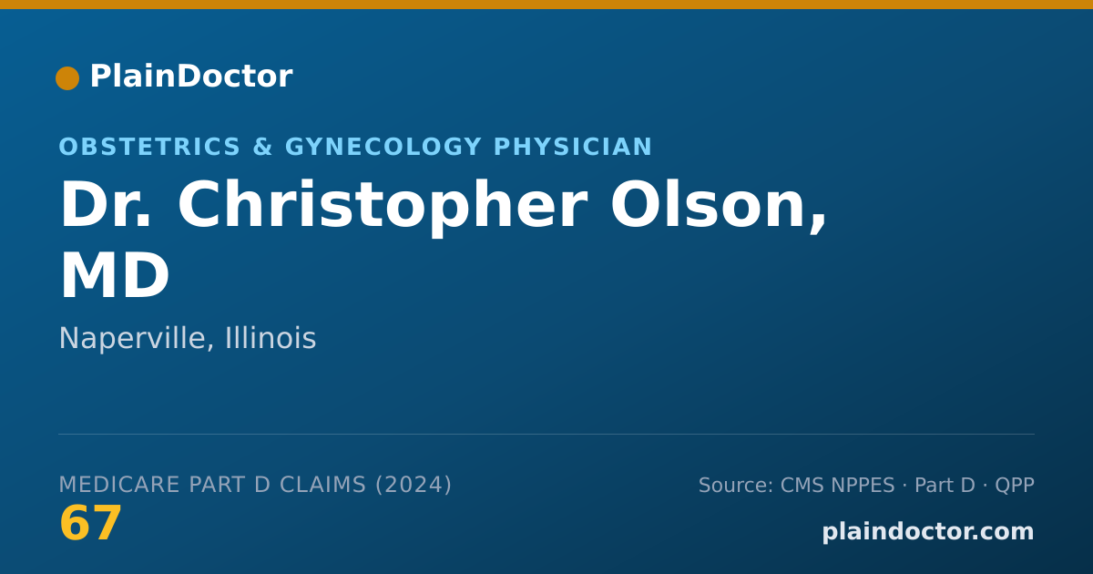 Shareable card for Christopher Olson, MD - Obstetrics & Gynecology Physician, Naperville, IL