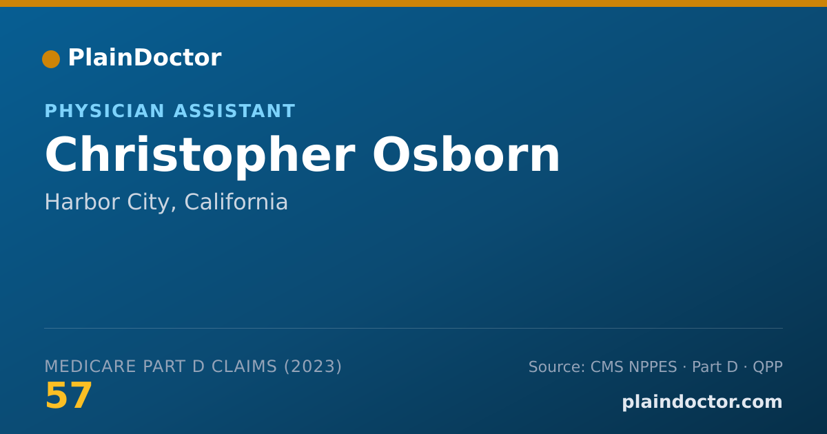 Shareable card for Christopher Osborn - Physician Assistant, Harbor City, CA