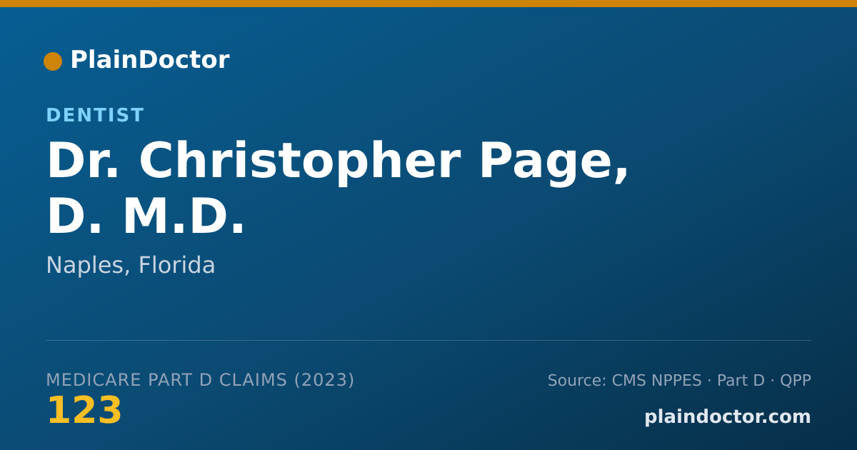 Shareable card for Christopher Page, D. M.D. - Dentist, Naples, FL