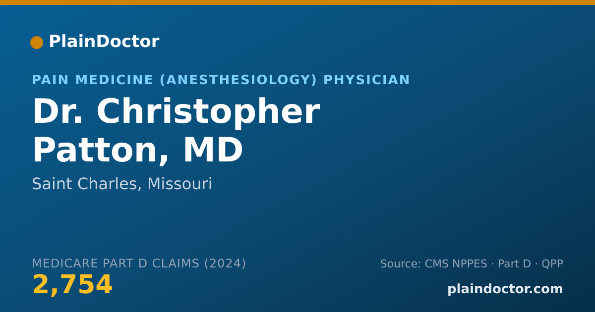 Shareable card for Christopher Patton, MD - Pain Medicine (Anesthesiology) Physician, Saint Charles, MO
