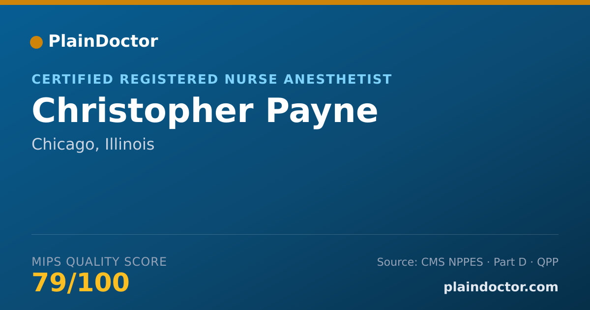 Shareable card for Christopher Payne - Certified Registered Nurse Anesthetist, Chicago, IL