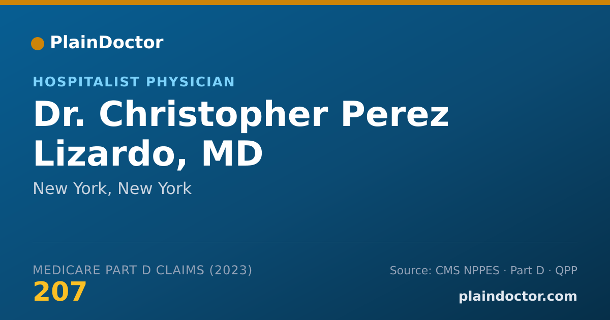 Shareable card for Christopher Perez Lizardo, MD - Hospitalist Physician, New York, NY