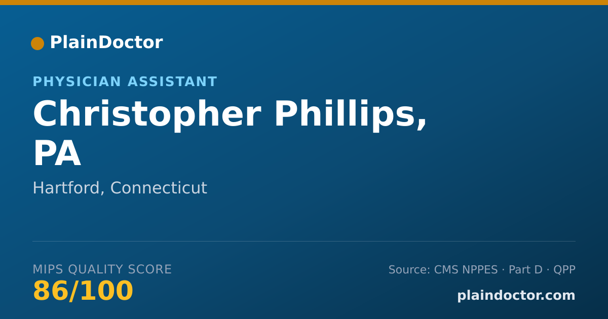Shareable card for Christopher Phillips, PA - Physician Assistant, Hartford, CT