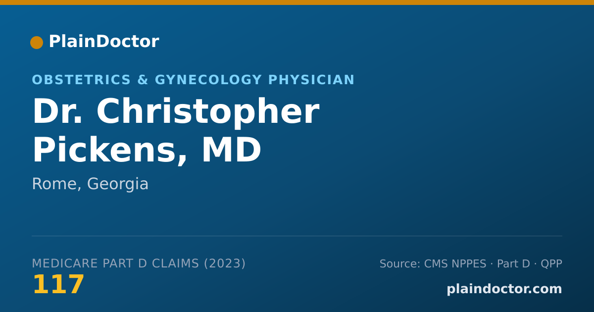 Shareable card for Christopher Pickens, MD - Obstetrics & Gynecology Physician, Rome, GA