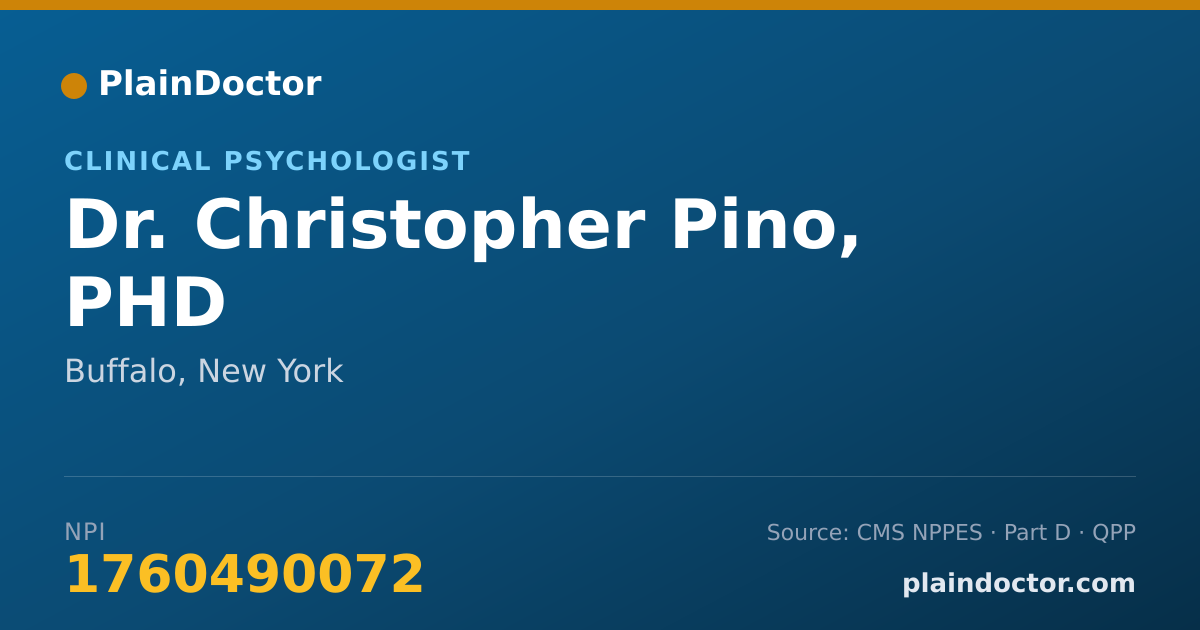 Shareable card for Christopher Pino, PHD - Clinical Psychologist, Buffalo, NY