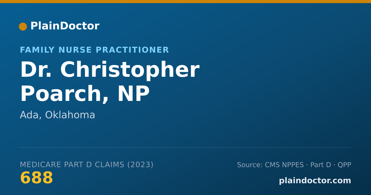 Shareable card for Christopher Poarch, NP - Family Nurse Practitioner, Ada, OK