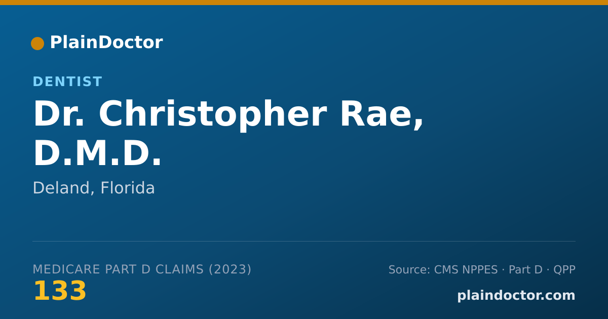 Shareable card for Christopher Rae, D.M.D. - Dentist, Deland, FL