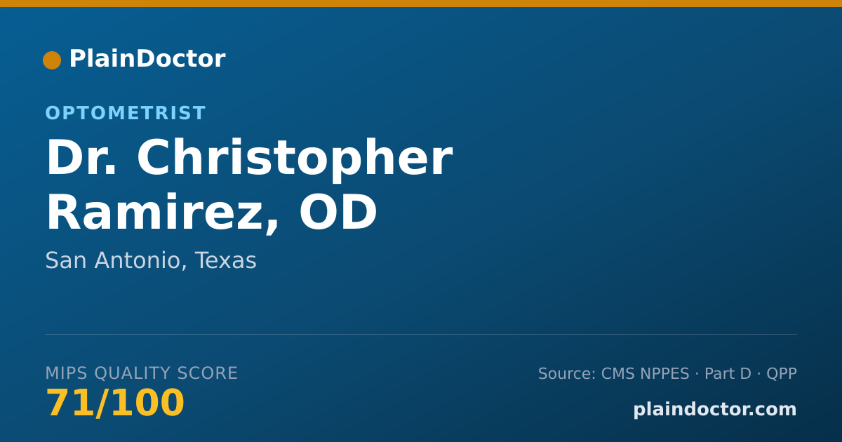 Shareable card for Christopher Ramirez, OD - Optometrist, San Antonio, TX