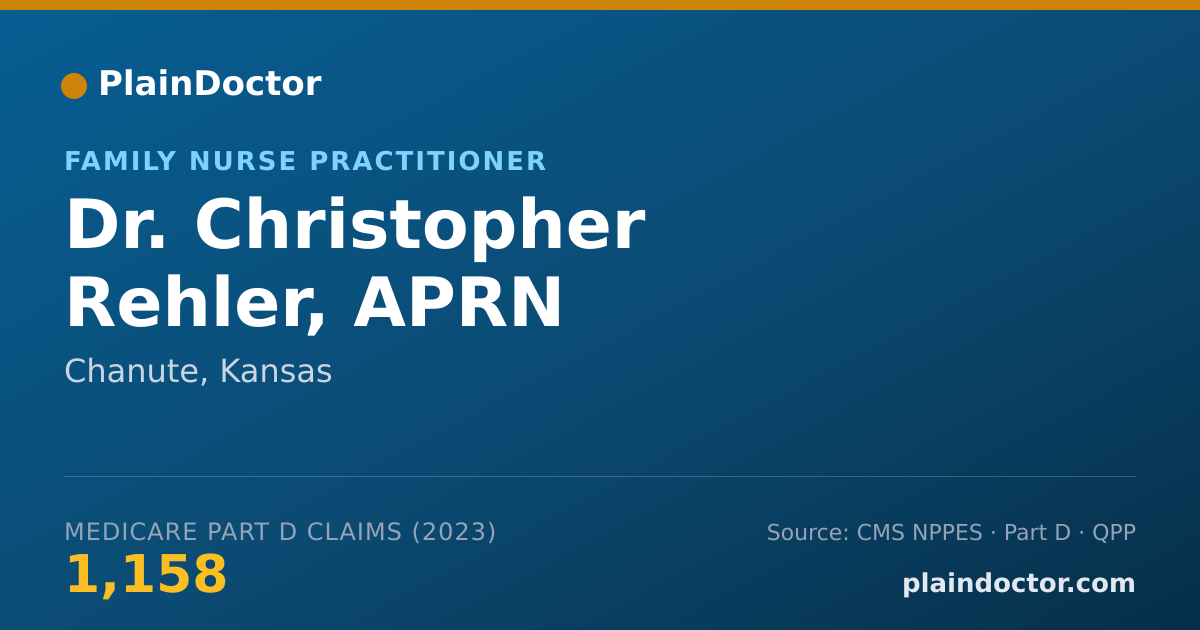 Shareable card for Christopher Rehler, APRN - Family Nurse Practitioner, Chanute, KS