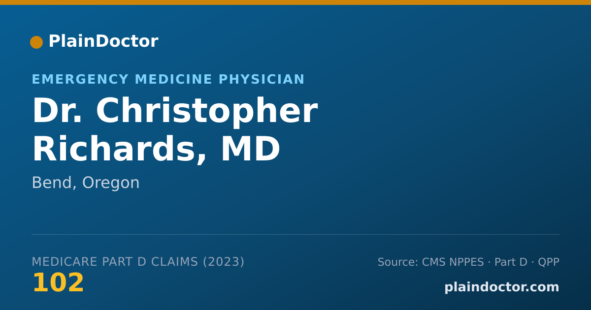 Shareable card for Christopher Richards, MD - Emergency Medicine Physician, Bend, OR