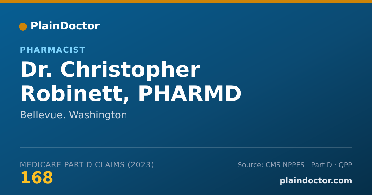Shareable card for Christopher Robinett, PHARMD - Pharmacist, Bellevue, WA
