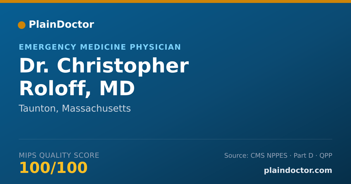Shareable card for Christopher Roloff, MD - Emergency Medicine Physician, Taunton, MA