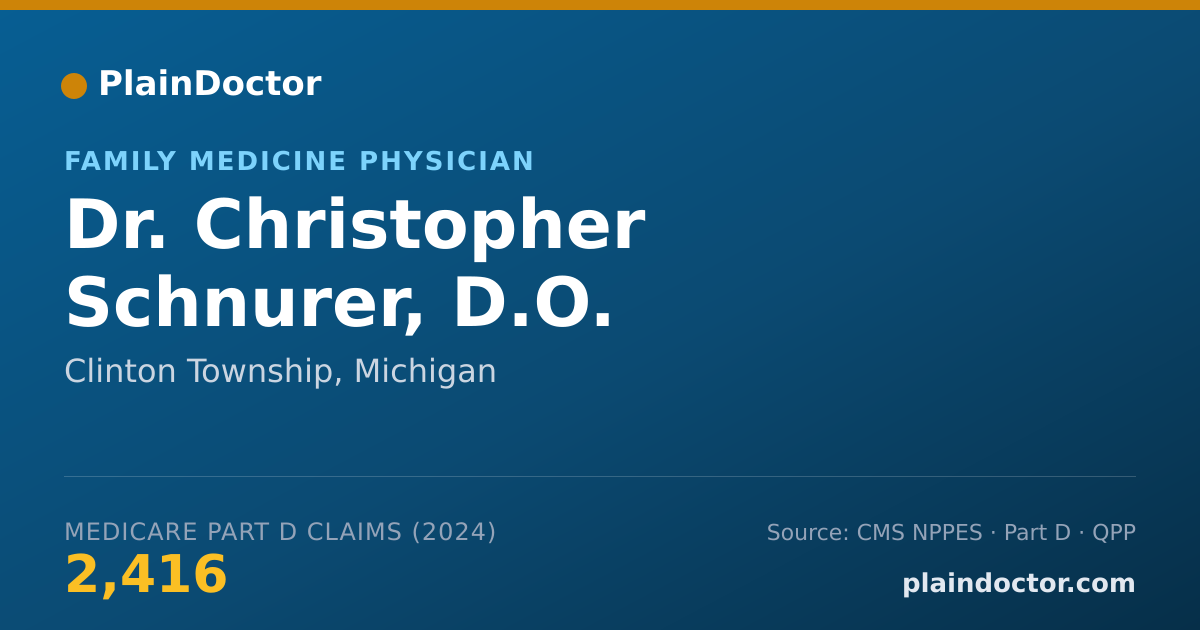 Shareable card for Christopher Schnurer, D.O. - Family Medicine Physician, Clinton Township, MI