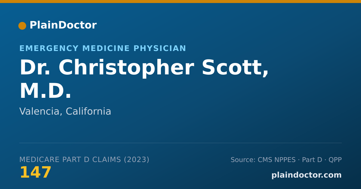 Shareable card for Christopher Scott, M.D. - Emergency Medicine Physician, Valencia, CA