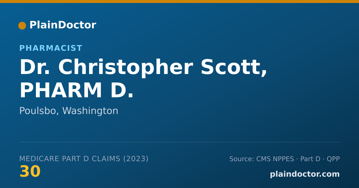 Shareable card for Christopher Scott, PHARM D. - Pharmacist, Poulsbo, WA