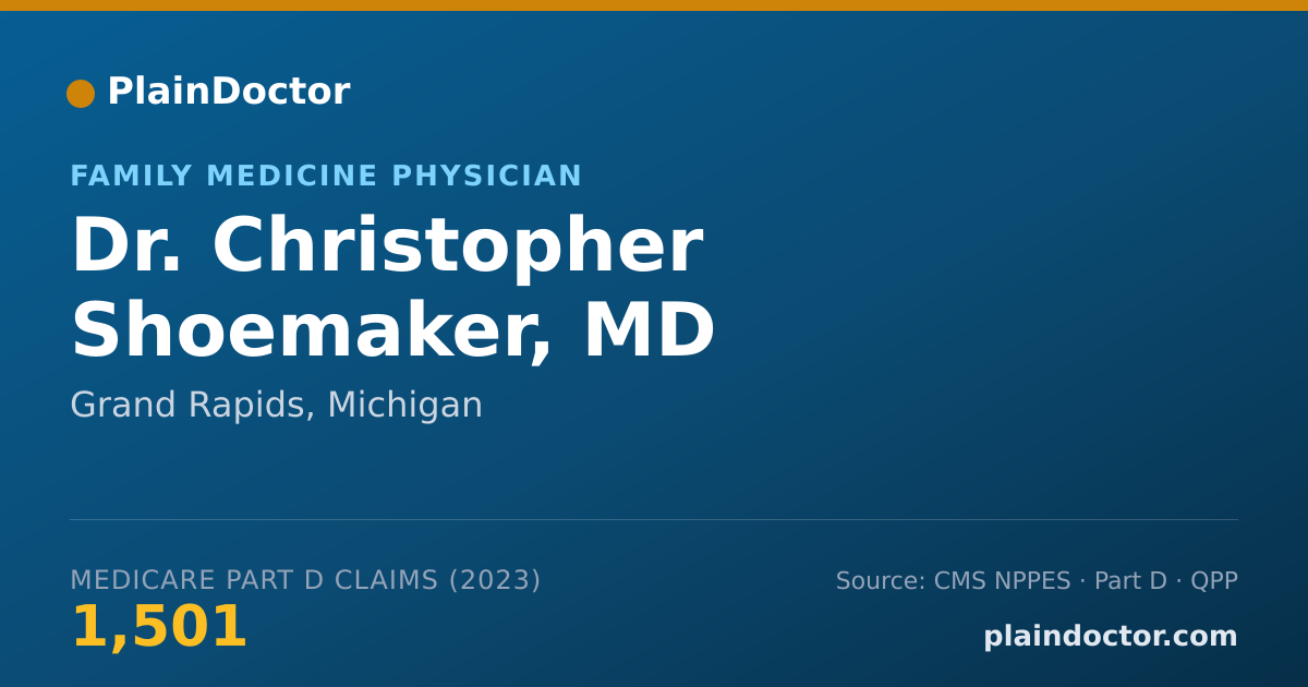Shareable card for Christopher Shoemaker, MD - Family Medicine Physician, Grand Rapids, MI