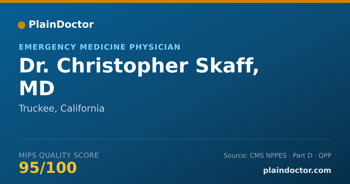 Shareable card for Christopher Skaff, MD - Emergency Medicine Physician, Truckee, CA