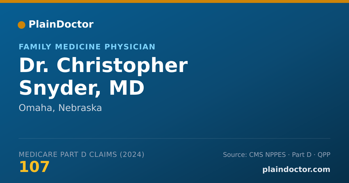 Shareable card for Christopher Snyder, MD - Family Medicine Physician, Omaha, NE