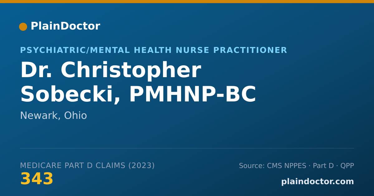 Shareable card for Christopher Sobecki, PMHNP-BC - Psychiatric/Mental Health Nurse Practitioner, Newark, OH