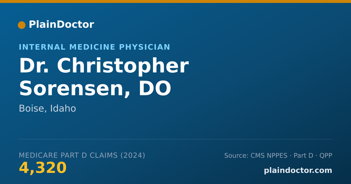 Shareable card for Christopher Sorensen, DO - Internal Medicine Physician, Boise, ID
