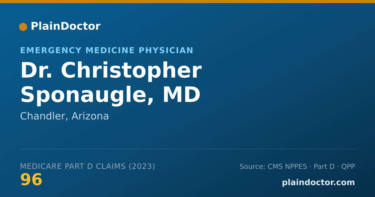 Shareable card for Christopher Sponaugle, MD - Emergency Medicine Physician, Chandler, AZ