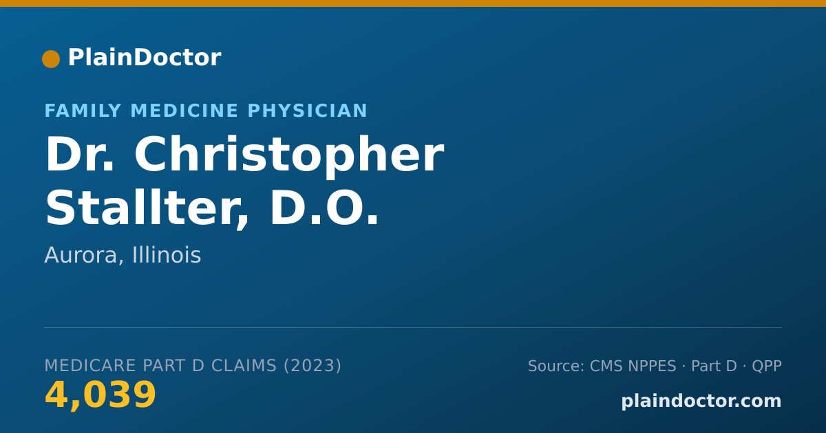 Shareable card for Christopher Stallter, D.O. - Family Medicine Physician, Aurora, IL