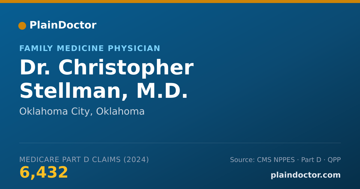 Shareable card for Christopher Stellman, M.D. - Family Medicine Physician, Oklahoma City, OK