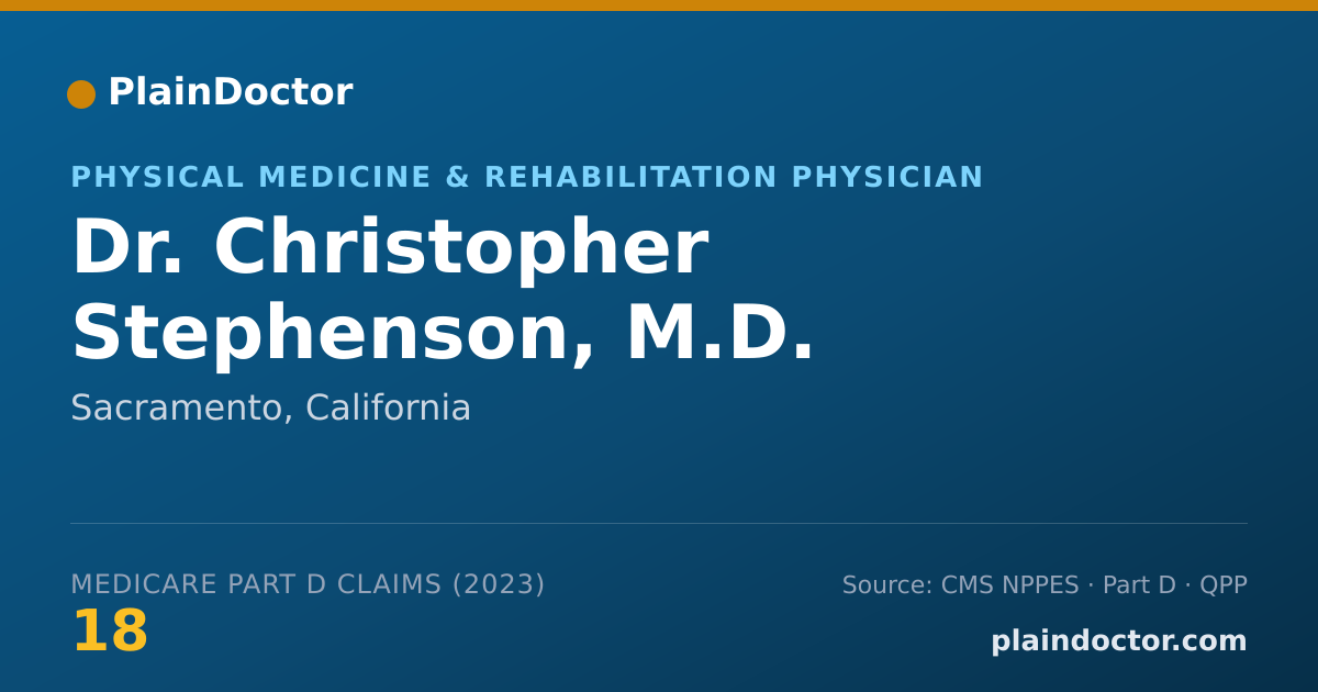 Shareable card for Christopher Stephenson, M.D. - Physical Medicine & Rehabilitation Physician, Sacramento, CA