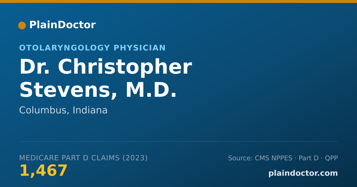 Shareable card for Christopher Stevens, M.D. - Otolaryngology Physician, Columbus, IN