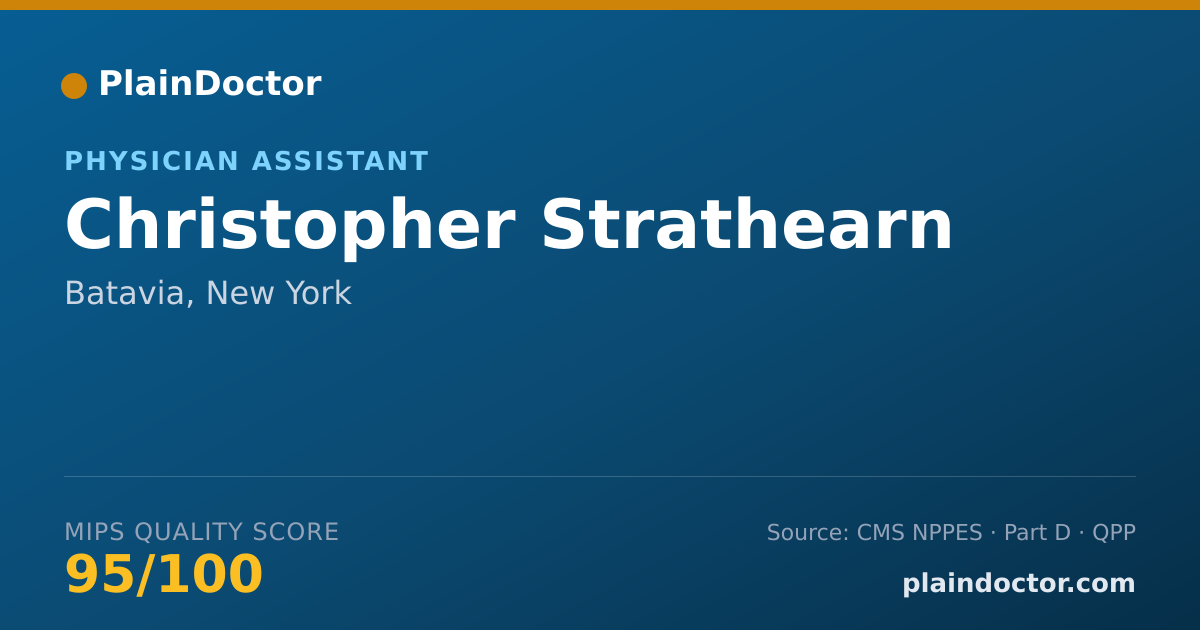 Shareable card for Christopher Strathearn - Physician Assistant, Batavia, NY