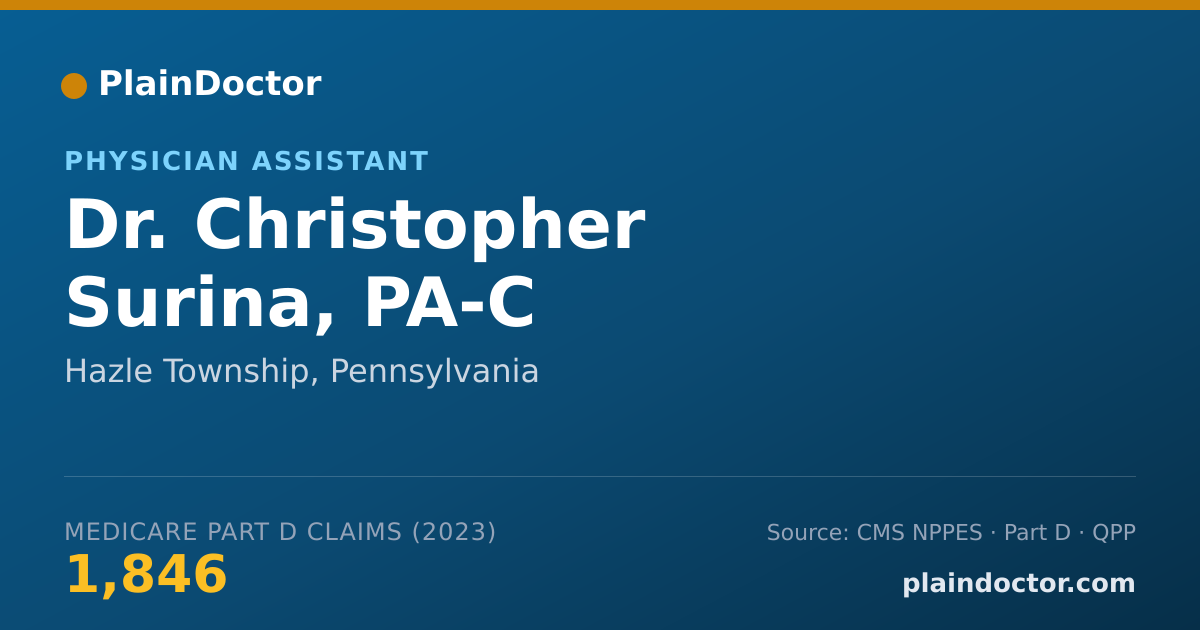 Shareable card for Christopher Surina, PA-C - Physician Assistant, Hazle Township, PA