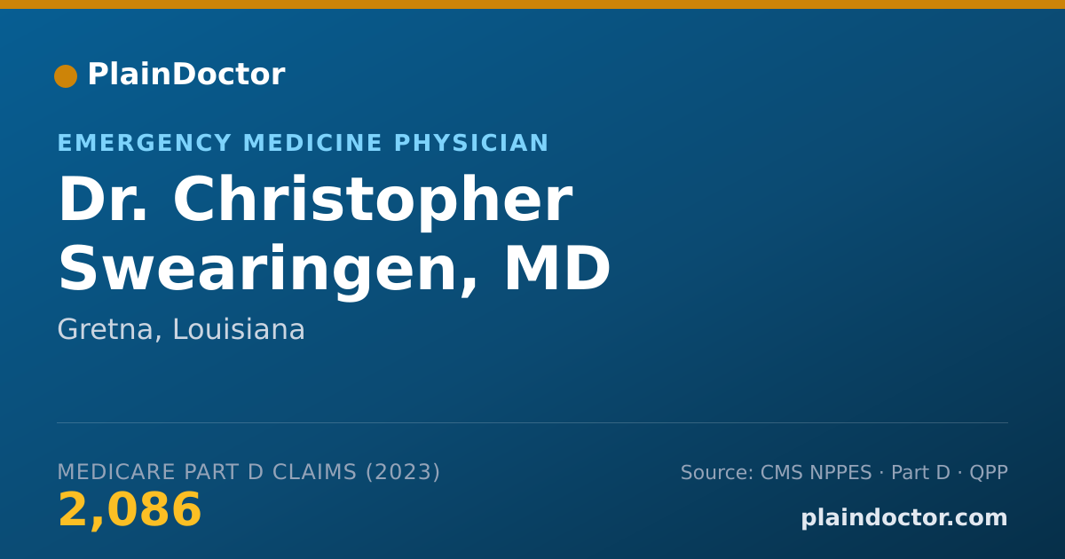 Shareable card for Christopher Swearingen, MD - Emergency Medicine Physician, Gretna, LA
