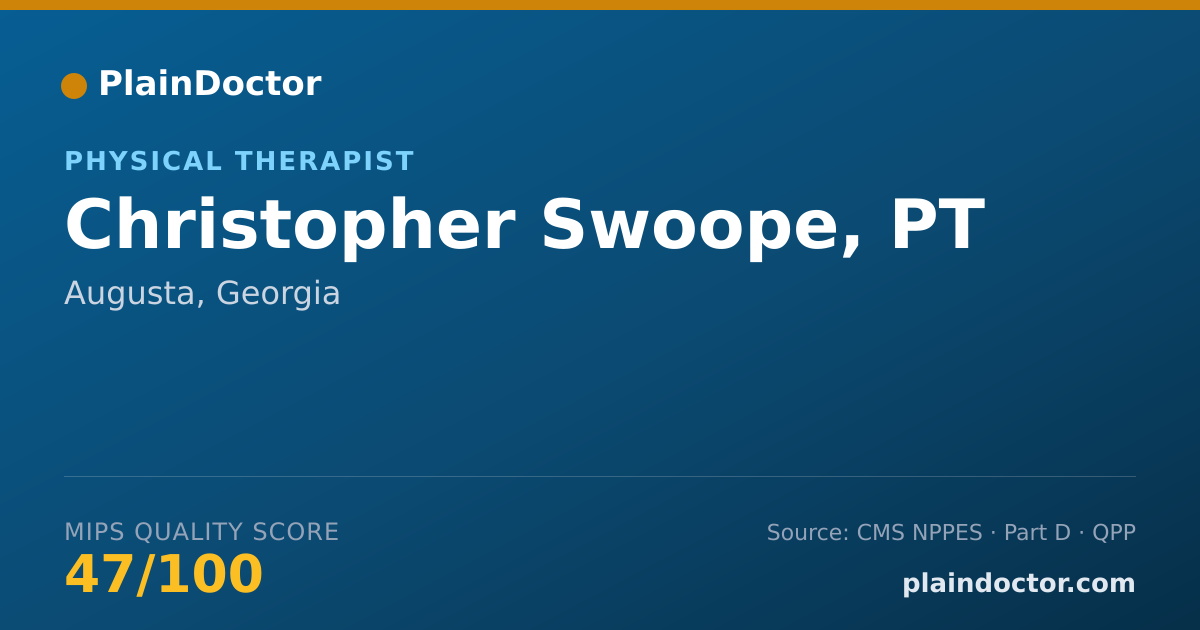 Shareable card for Christopher Swoope, PT - Physical Therapist, Augusta, GA