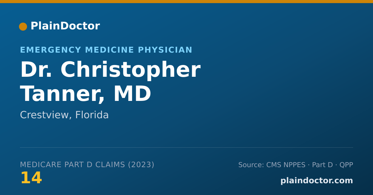 Shareable card for Christopher Tanner, MD - Emergency Medicine Physician, Crestview, FL