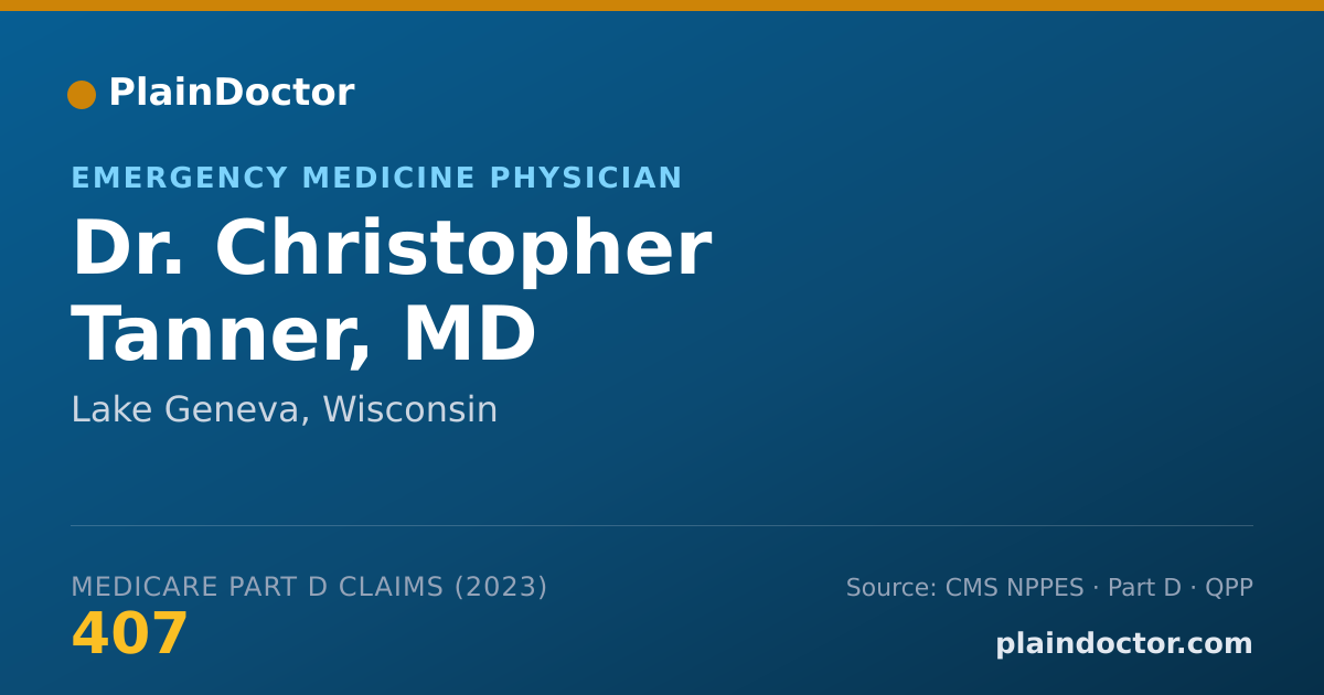 Shareable card for Christopher Tanner, MD - Emergency Medicine Physician, Lake Geneva, WI
