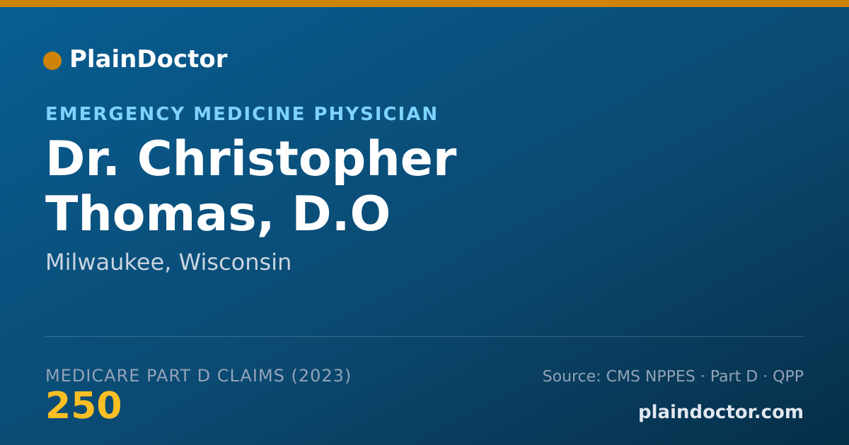 Shareable card for Christopher Thomas, D.O - Emergency Medicine Physician, Milwaukee, WI