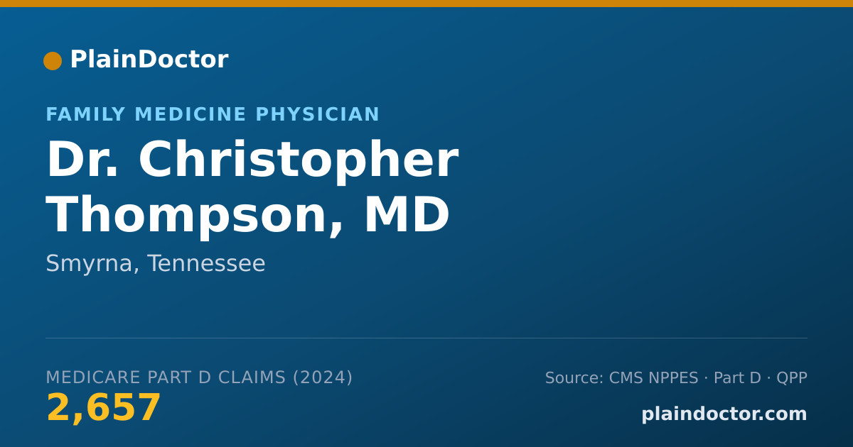 Shareable card for Christopher Thompson, MD - Family Medicine Physician, Smyrna, TN