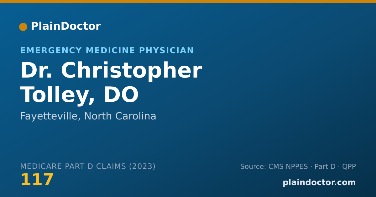 Shareable card for Christopher Tolley, DO - Emergency Medicine Physician, Fayetteville, NC