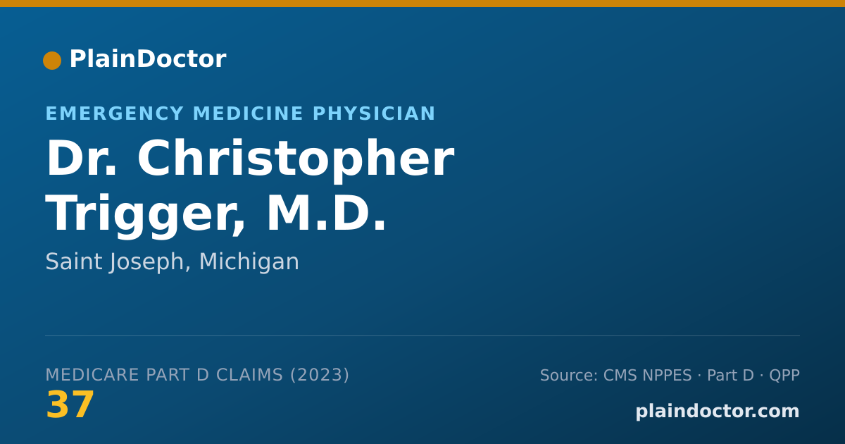 Shareable card for Christopher Trigger, M.D. - Emergency Medicine Physician, Saint Joseph, MI