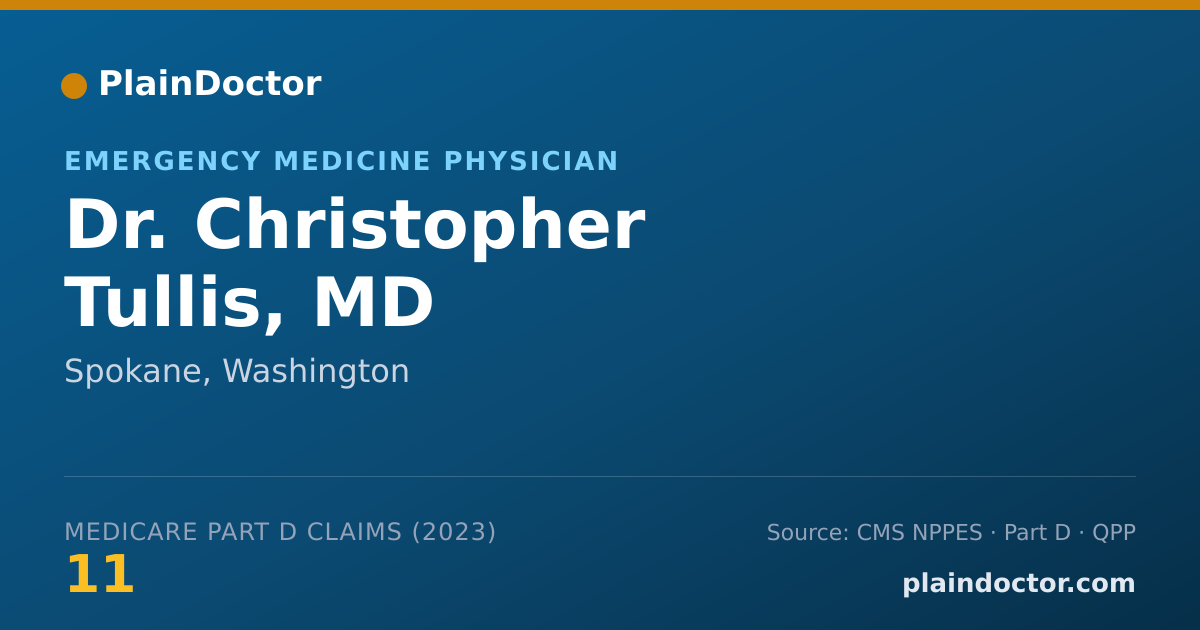 Shareable card for Christopher Tullis, MD - Emergency Medicine Physician, Spokane, WA