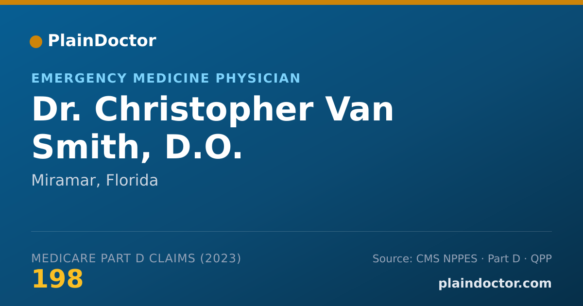 Shareable card for Christopher Van Smith, D.O. - Emergency Medicine Physician, Miramar, FL