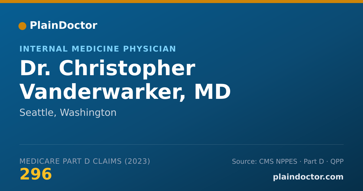 Shareable card for Christopher Vanderwarker, MD - Internal Medicine Physician, Seattle, WA