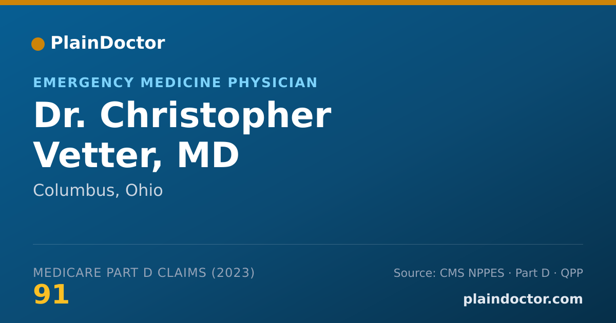 Shareable card for Christopher Vetter, MD - Emergency Medicine Physician, Columbus, OH