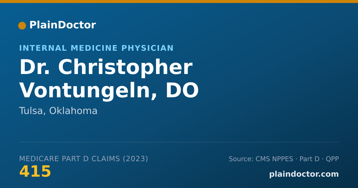 Shareable card for Christopher Vontungeln, DO - Internal Medicine Physician, Tulsa, OK