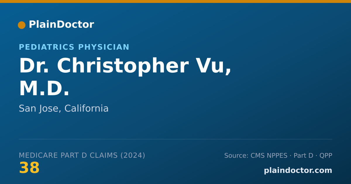 Shareable card for Christopher Vu, M.D. - Pediatrics Physician, San Jose, CA