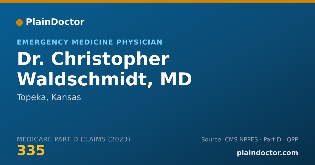Shareable card for Christopher Waldschmidt, MD - Emergency Medicine Physician, Topeka, KS