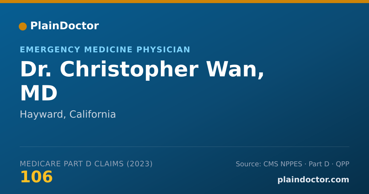 Shareable card for Christopher Wan, MD - Emergency Medicine Physician, Hayward, CA