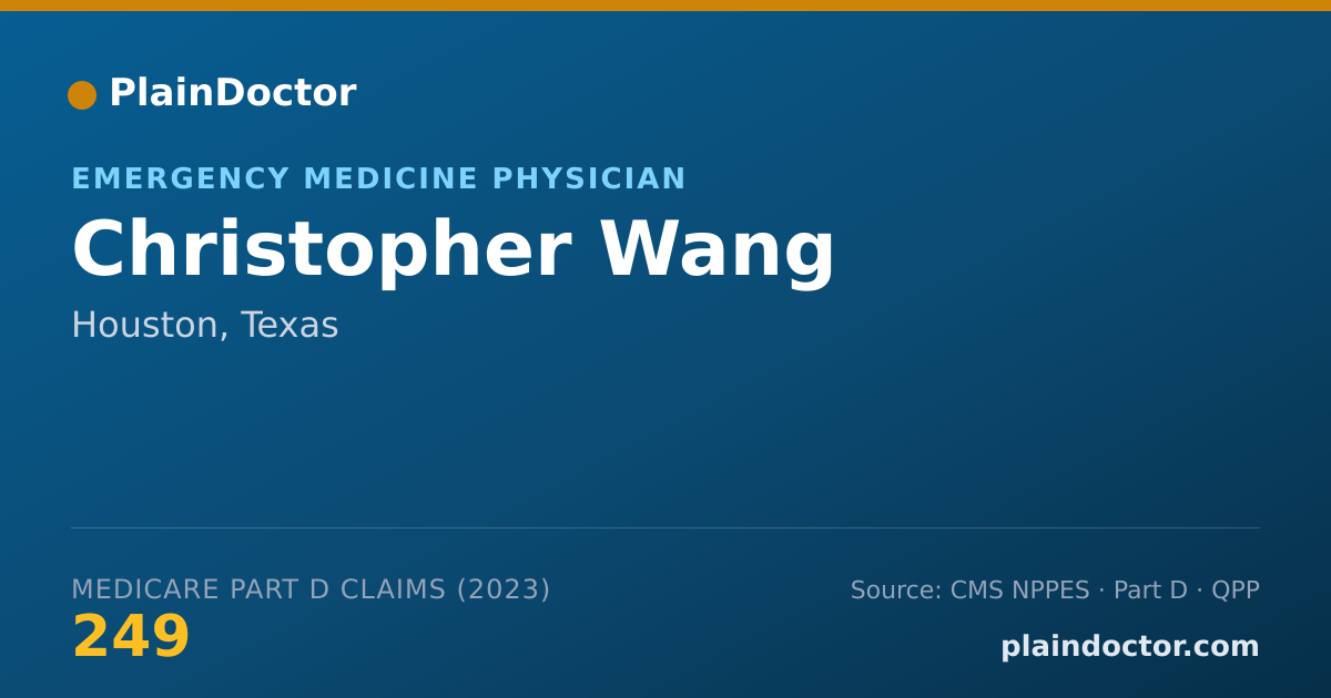 Shareable card for Christopher Wang - Emergency Medicine Physician, Houston, TX